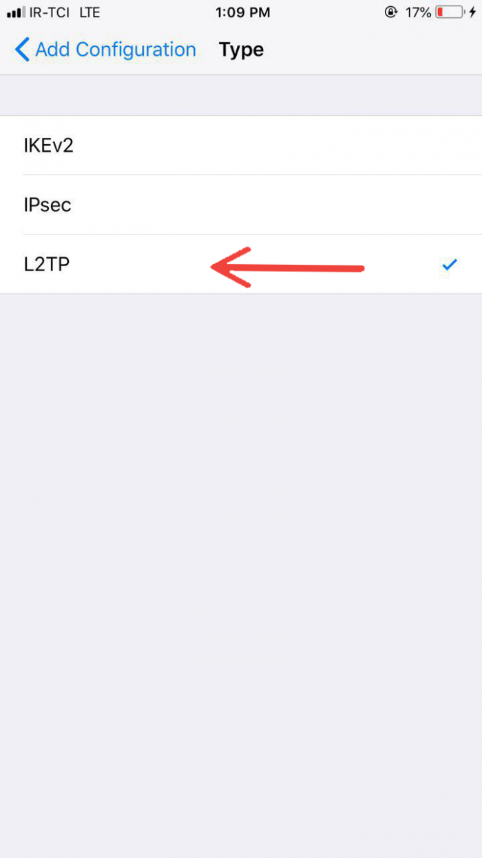 انتخاب L2TP